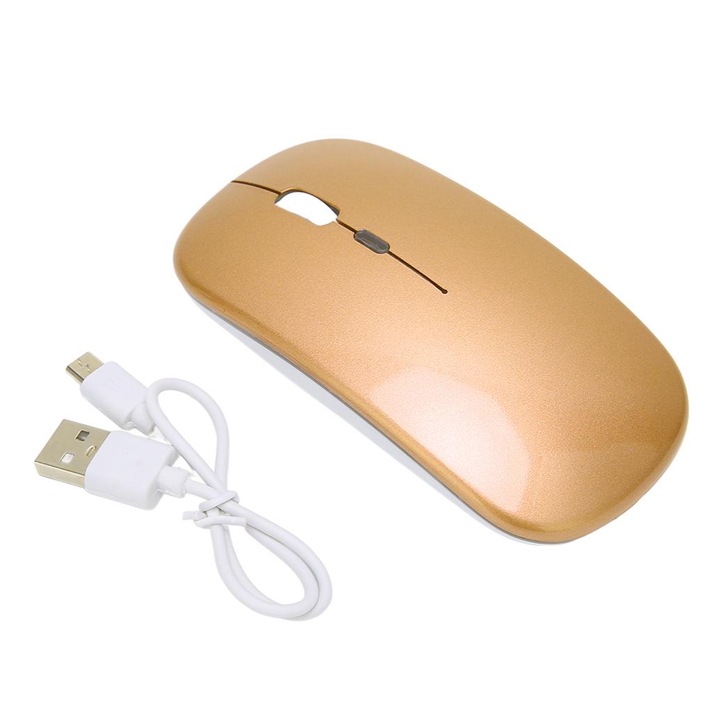 2.4G Wireless Mouse Ultrathin Chargeable Mute 1600DPI Color Backlight Game Mouse with 2.4G Receiver