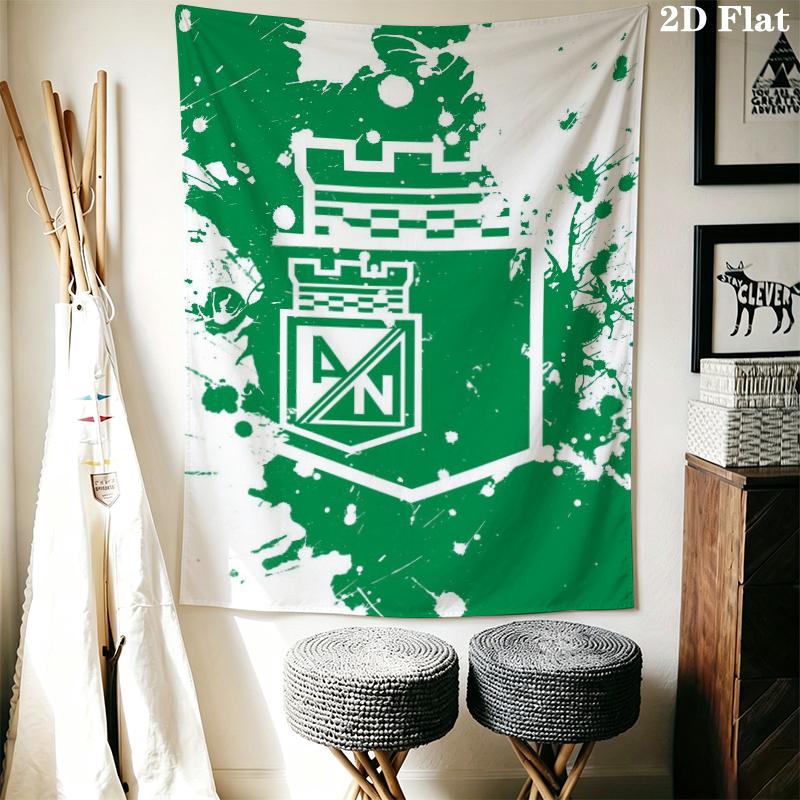 Atlético Nacional Wall Tapestry Aesthetic Wall Hanging Printed Fabric Blanket Decorative Tapestries for Bedroom Living Room Home Decor