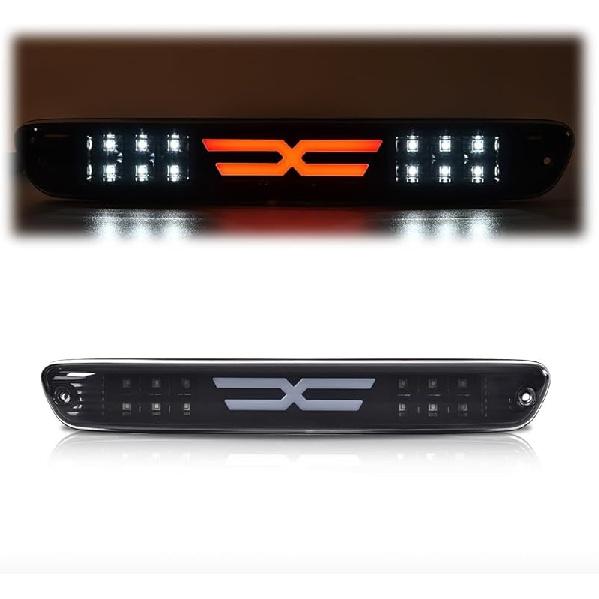 PIT66 3Rd Brake Light Compatible With 2004-2008 Ford F150 High Mount Center Rear Roof Third Cargo Light Parking Light Halogen Clear/Red Lens Tercera