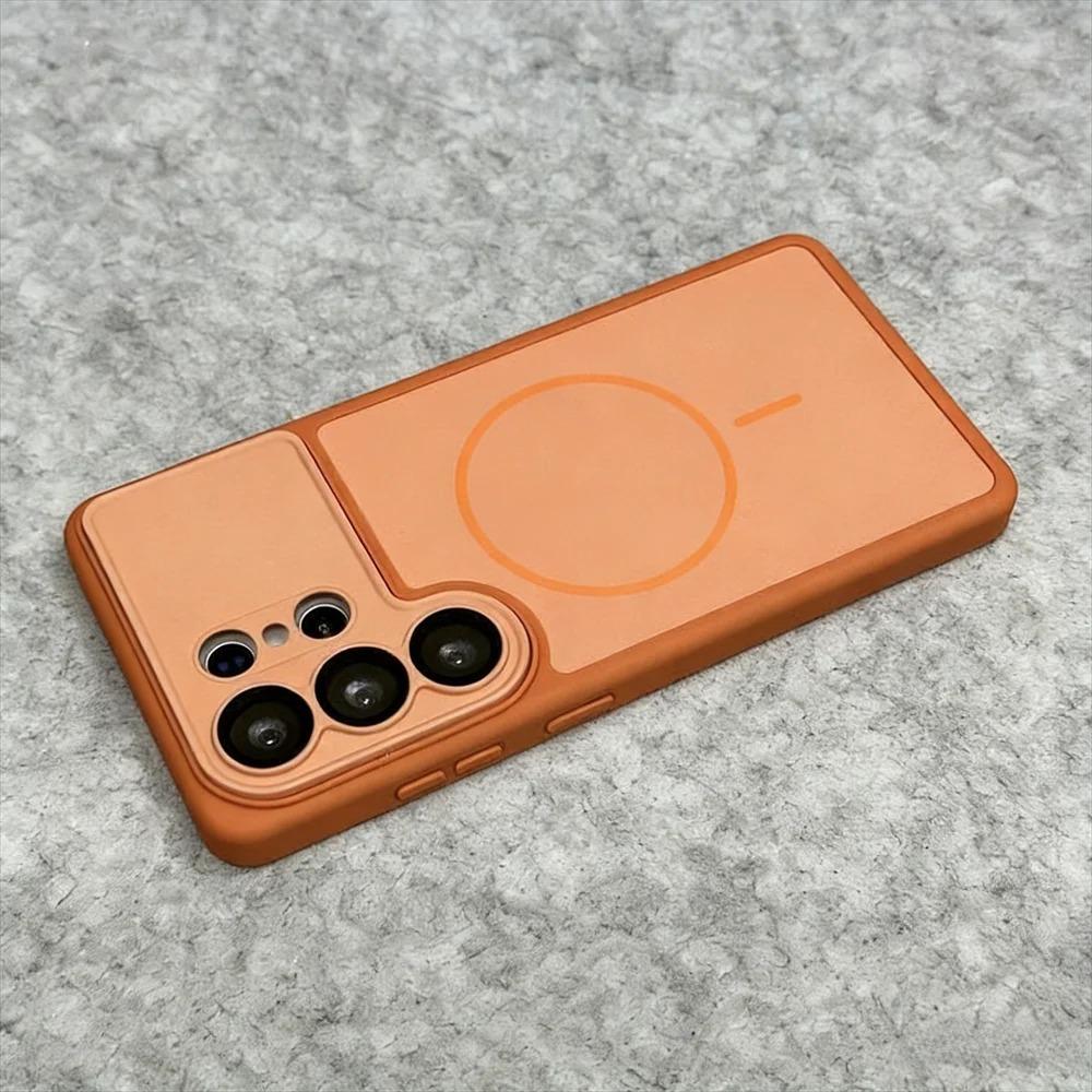 Matte for  Camera Film Case for Samsung Galaxy S26 Ultra Plus Magnetic Wireless Charging Frosted Shockproof Cover