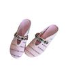 Summer bag head flat-bottomed slippers women's new retro woven hollow light luxury low-heeled slippers with sandals women