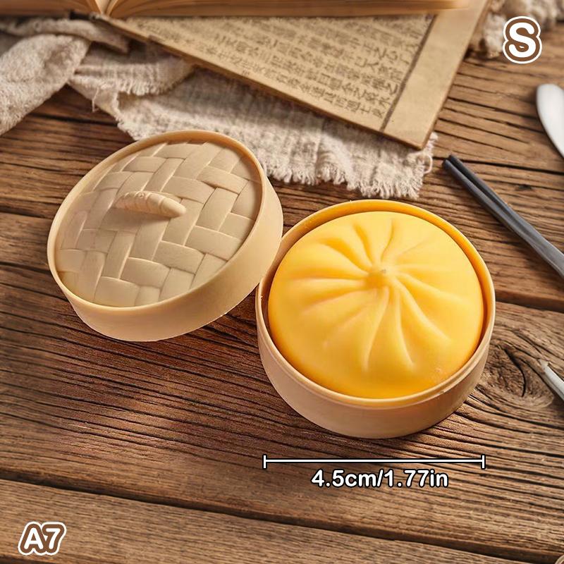 Гигантские пельмени Сквиши Игрушки для снятия тревоги Фиджет-игрушка Симуляция еды Паровой пирожок с начинкой Мягкое сжимание Тесто-игрушка для снятия стресса