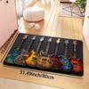 Cool Electric Guitar Carpet Soft Floor Mat Doormat Winter Soft Living Room Sofa Carpet Warm Rug For Bedroom Home Decorati