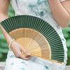 Bamboo Folding Fan with Tassels Hollow Ribs Portable Summer Hand Held Fan Decoration Dance