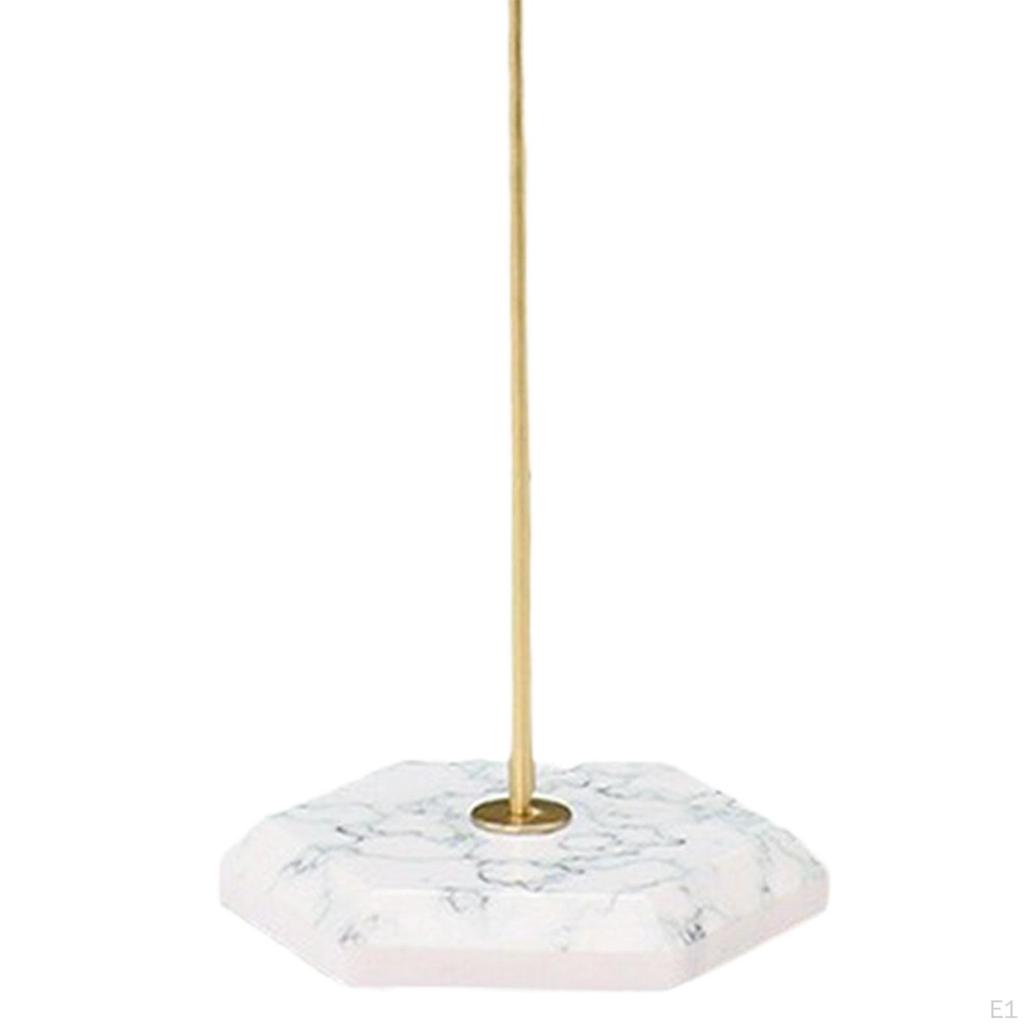 T Bar Jewelry Display Stand Earrings Necklace Holder with Marble Base Rack