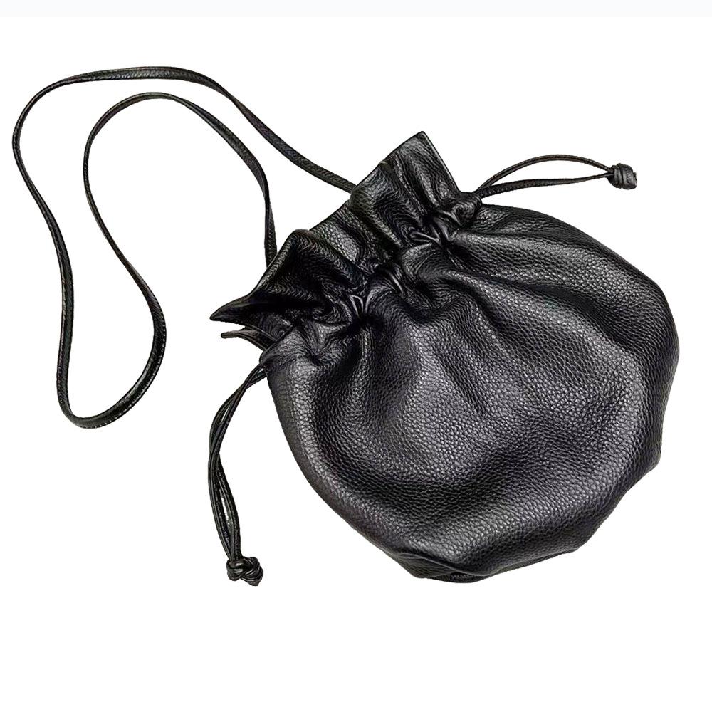Сумка из натуральной кожи черного цвета из коровьей кожи Lucky Bag Portable Messenger Bag из натуральной кожи Wrinkled Cloud Женская сумка