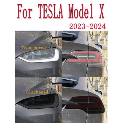 Для TESLA Model X 2024 Автомобильный Внешний Вид Фара Защита от Царапин Передняя Фара Тонировка Защитная Пленка TPU Аксессуары для Ремонта