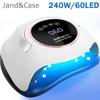 Профессиональная УФ-светодиодная лампа для маникюра, сушилка для ногтей, портативный таймер для маникюрного салона, 60 светодиодов, лампы для отверждения геля для сушки ногтей