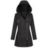  Womens Winter Warm Outwear Floral Print Hooded Pockets Vintage Oversize Coats