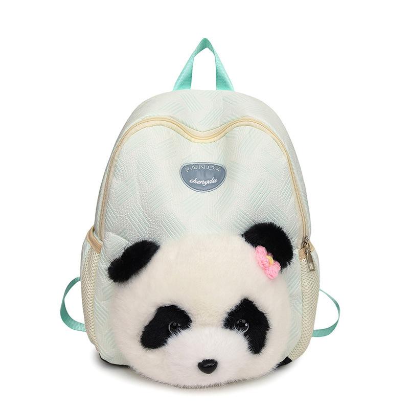 New Cute Cartoon Panda Backpack Plush Toy Backpack Parent-child Bag Small School Bag Children's Bag Gift Bag