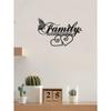 1pc Black Metal Family Wall Art Sign - "Family Is Everything"