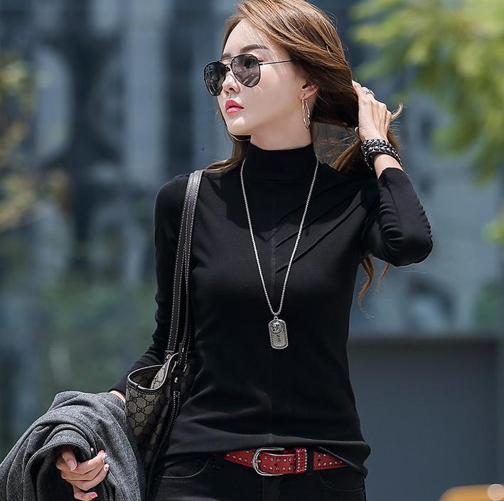 Women Winter Warm Turtleneck Pullovers Thick Bottoming Shirt for Women Warm Blouse