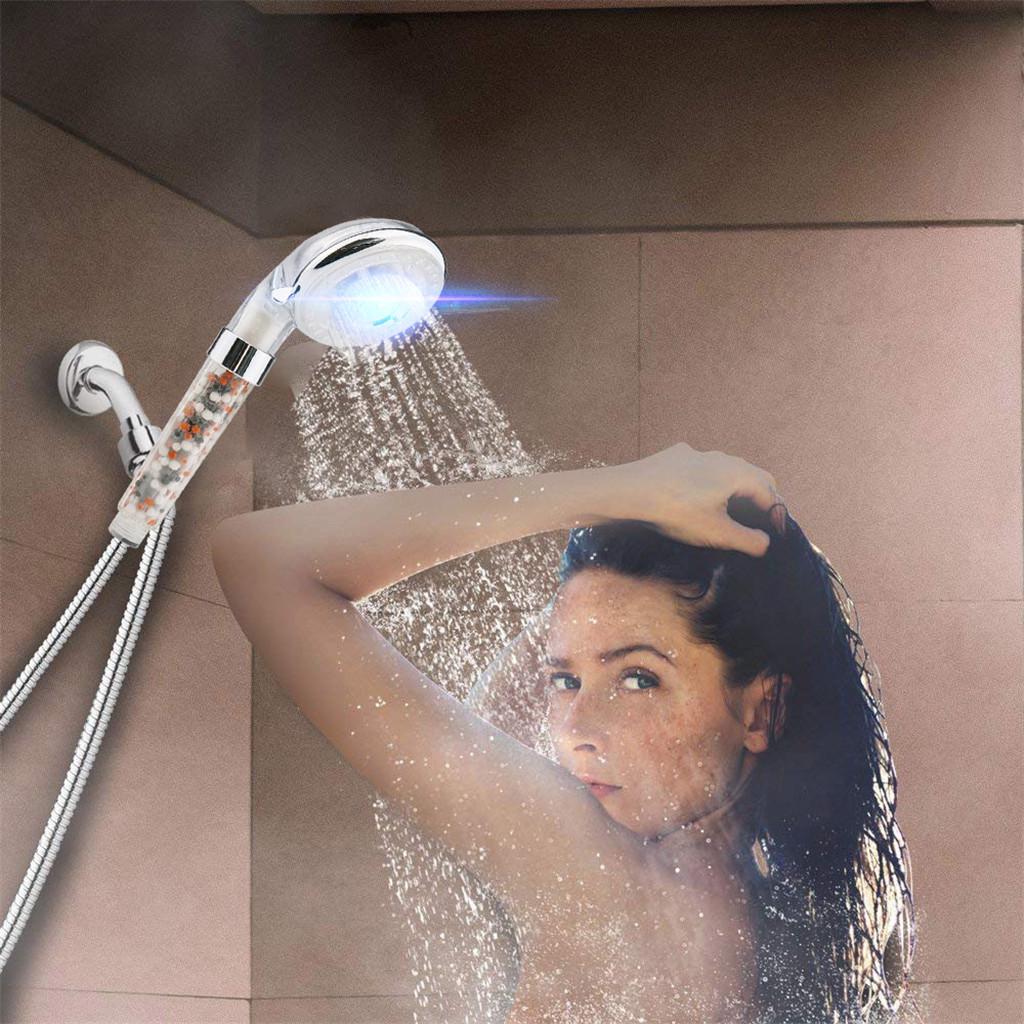 Colorful LED Change Shower Head Bathroom Water Glow Light Filter Hand Shower