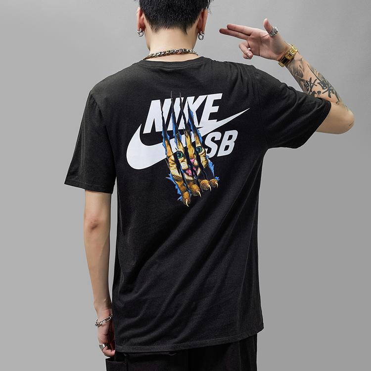 Nike Футболки Мужские Черные С Круглым Вырезом Умеренный Прямой Крой 816369-010
