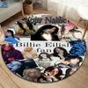 Billie Eilish Custom Name Round Area Rug,Carpet Rug for Living Room Bedroom Sofa Playroom Decor,Non-slip Floor Mat