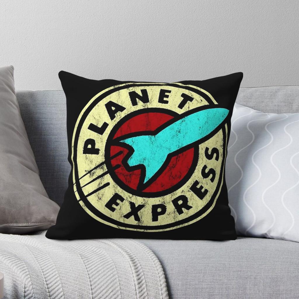 Planet Express Square Pillowcase Polyester Linen Velvet Pattern Zip Decor Pillow Case Sofa Seater Cushion Cover