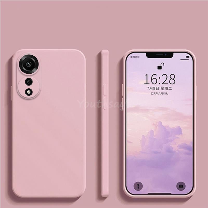 Для OPPO A78 чехол силиконовый жидкий для OPPO A78 чехол простой резиновый TPU защитный противоударный чехол для телефона OPPO A78 4G чехол