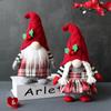 Lovely Braids Faceless Doll Plaid With Cap Forest Old Man Figures Home Plush Tabletop Decorations