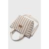 Women's Striped Mini Linen Tote Bag