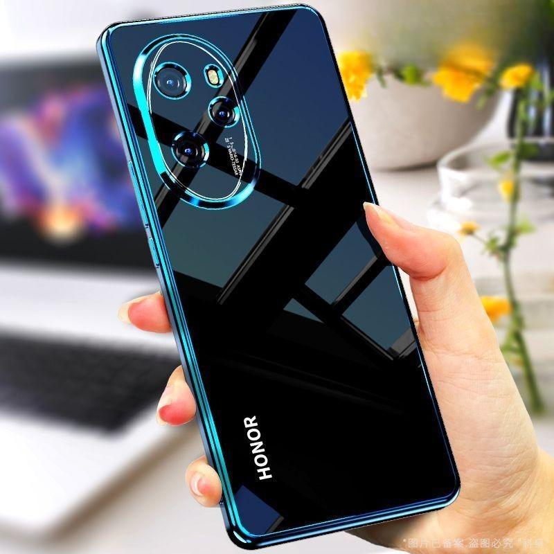 Чехол для телефона Honor 100 Pro с гальваническим покрытием для объектива Huawei Honor100 100Pro, всеобъемлющий силиконовый мягкий чехол