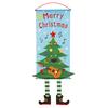 Puntos Christmas Merry Santa Elk Snowman Print Висячие ноги баннер флаг Xmas Door Decor