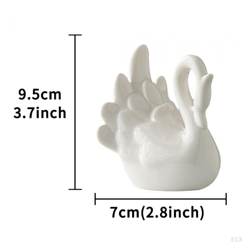 Элегантные статуэтки лебедей: Керамическая скульптура для домашнего декора и подарков