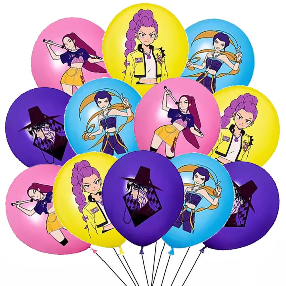 1 набор Kpop Охотники на демонов Алюминиевая фольга Латексный шар Детское украшение на день рождения Корейский Kpop Аниме Принадлежности для вечеринки Игрушка Подарок
