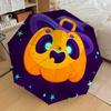 1pc Pumpkin Panda Halloween Night Umbrella with Plastic Handle,Suitable for All Seasons Home Travel Outdoor UmbrellaDD1151