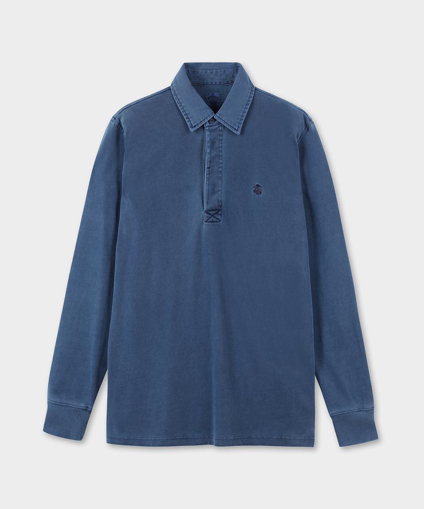 BROOKS BROTHERS Рубашка-поло с окрашиванием garment dye (военно-морской флот) (Bbntmm7488Qfs)