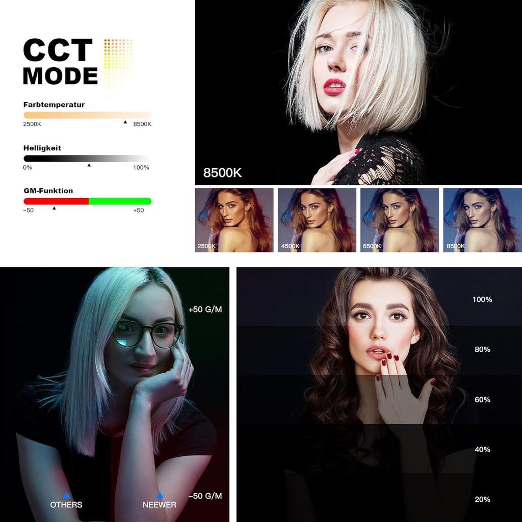 Soonpho Pack of 2 RGB Light Tube Stick LED Light Stick Studio with 4000 mAh Battery,  2500 K-8500K, Adjustable Brightness, 21 Effects for TikTok