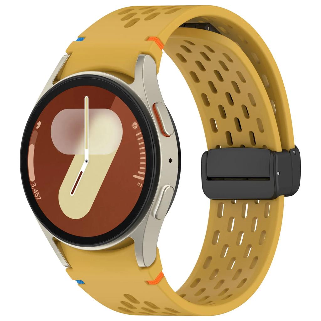 Силиконовый ремешок для Samsung Galaxy Watch 7 6 5 4 FE 40 мм 44 мм/6 Classic/5Pro Магнитная застежка Без зазоров Браслет для Galaxy Watch7