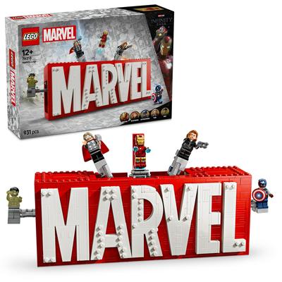LEGO Marvel Logo & Mini Figure Toy Block121314Marvel Goods Figure 76313