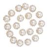 20 Pieces Faux Pearl Buttons Rhinestone Embellishments Flatback for DIY 12mm