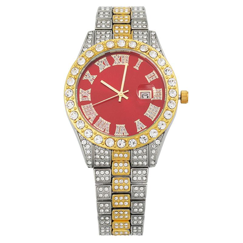 Новые бриллиантовые часы с римским календарем и полным бриллиантовым ремешком для женщин, женские часы, женские часы