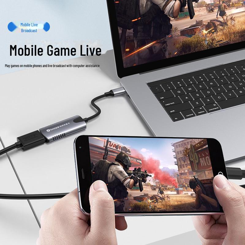 Biyaz Mobile Phone/Type-C To HDMI Video Capture Card