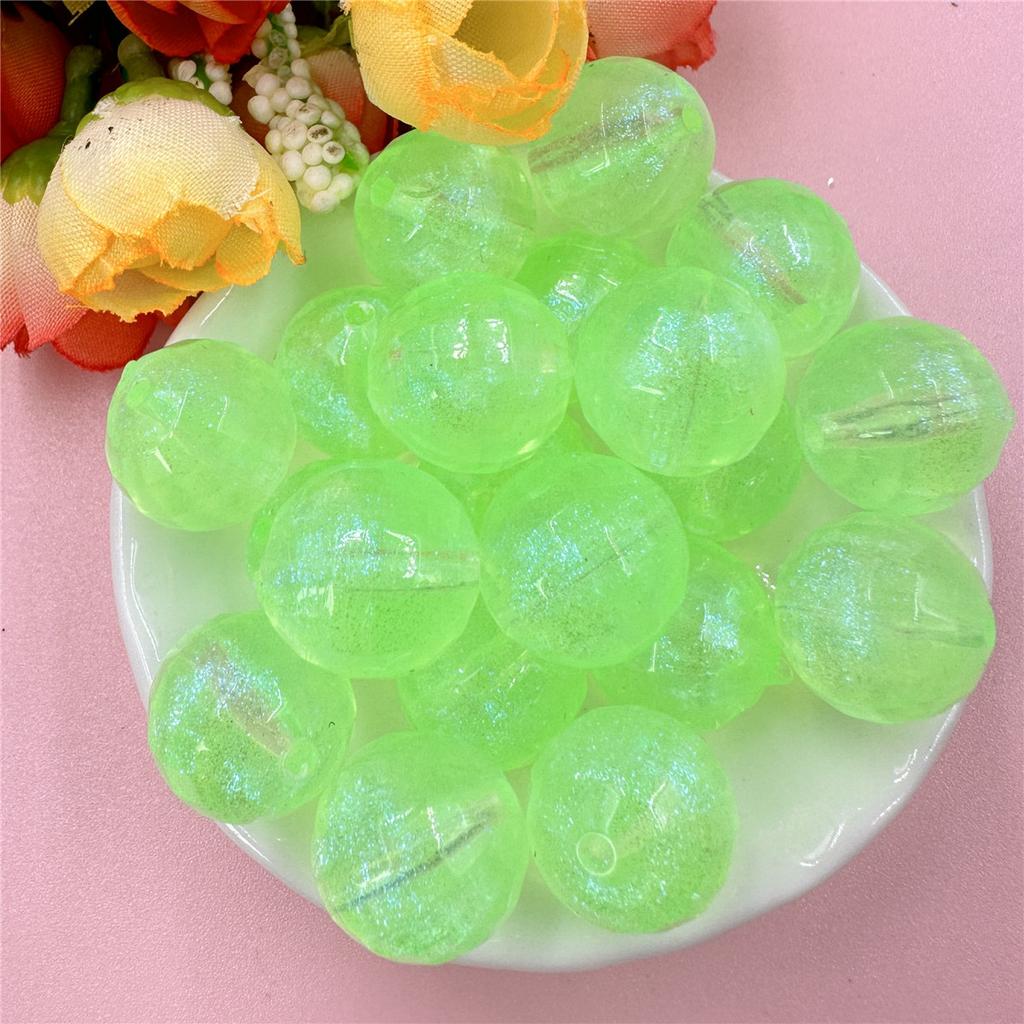 20pcs 15.7mm Acrylic Fine Sparkling Round Loose Beads DIY Jewelry Accessories Beaded Materials For Bracelet Earring Making
