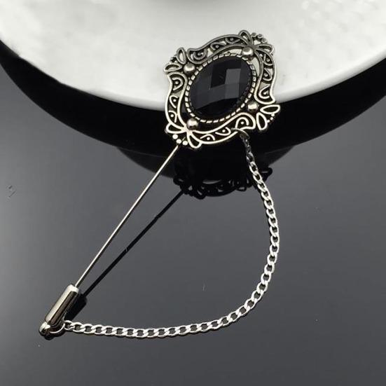 Винтажная брошь-цепочка унисекс с кисточками и лацканами, ювелирные изделия на воротнике рубашки