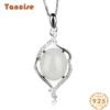 Танциз Стерлингового Серебра 925 Классическое Женское Нефритовое Ожерелье Кулон Циркон Модный Подарок
