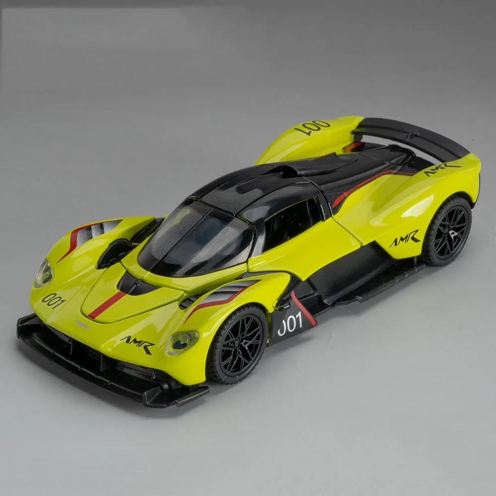 New 1:32 Aston Martin Valkyrie AMR 001 Super Sports Car Alloy Diecast Metal Model Car Sound & Light Collecting Hobbies Birthday Gift