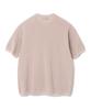 KNITTED Coolever Round Short Sleeve Knit Tee Pink