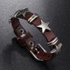 PU Leather Skull Bracelet Alloy Chain Bracelet Trendy Leather Alloy Bracelets  Women Men