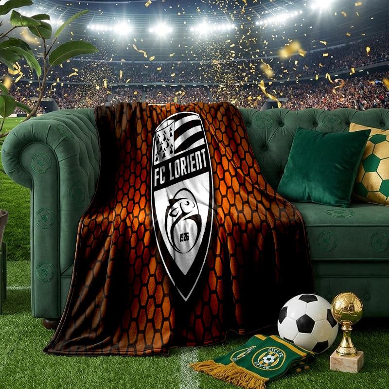 Lorient Crest Design Throws Blanket Flannel Blankets Plush for Couch Bed Gifts for Men Women Travel picnic blanket Christmas fan gifts