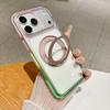 Подходит для iPhone18Promax с постепенным изменением цвета, магнитный держатель, чехол для мобильного телефона Apple 17, прозрачный акриловый защитный чехол