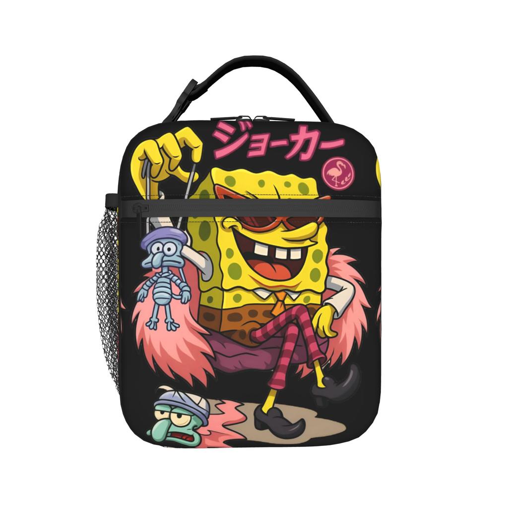 Custom S-Sponges Anime Bobes Lunch Bag Women Thermal Cooler Insulated Lunch Boxes for Adult Office