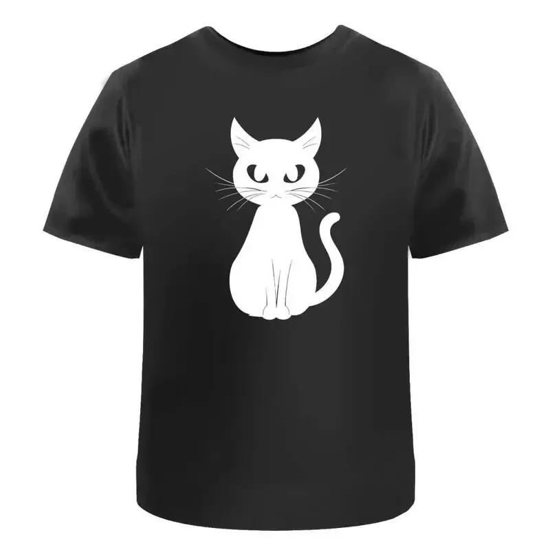 Sitting Cat Cotton T Shirt Ta