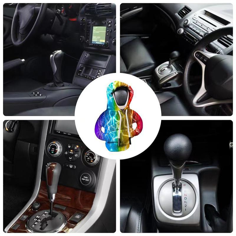 Car Gear Lever Cover Gear Lever Decoration Creative Hoodie Gear Lever Handle Cover Clothing Suit