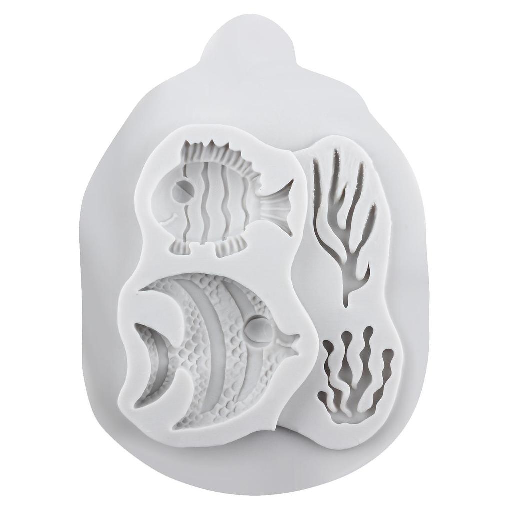 Форма силиконовая Русалка Дельфин Рыба Черепаха Краб Осьминог Морской конь Формы Инструменты для украшения торта Топпер для кекса Конфета Смола Глина Шоколад Мастика Форма