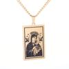 Exquisite Zircon Catholic Virgin Mary of Guadalupe Medal Necklace Women's Fashion Good Luck Amulet Jewelry