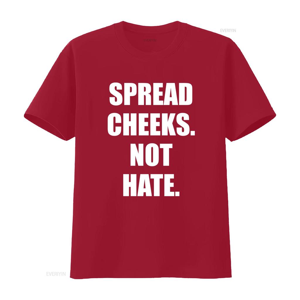 Футболка Spread Cheeks Not Hate Стильная и удобная для повседневной носки винтажная стирка дышащая мужская мягкая унисекс
