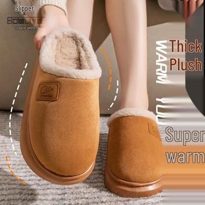 Новый завоз 2025: Теплые послеродовые хлопковые тапочки для мужчин и женщин - С закрытой пяткой, Осень/Зима